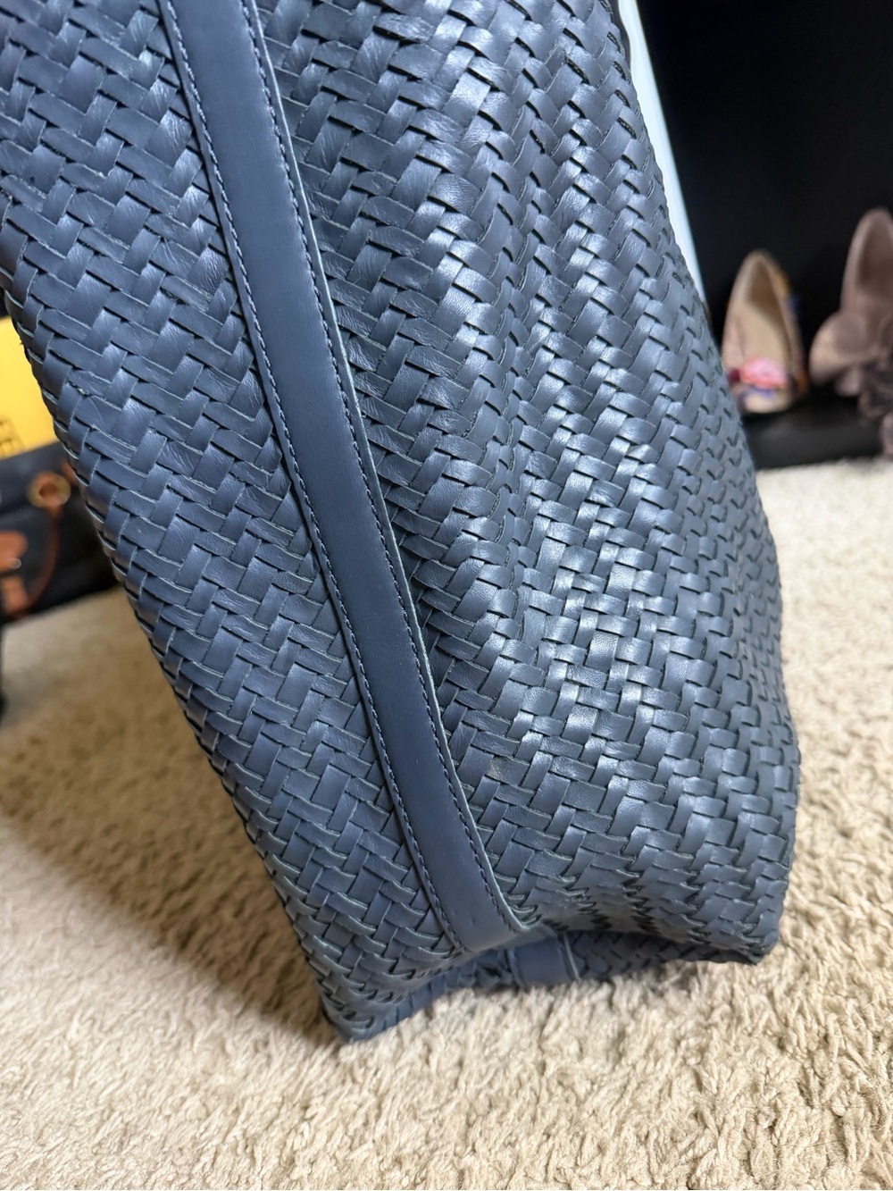 Madewell The Signature Woven Tote Leather Shoulder Handbag - Picture 8 of 15